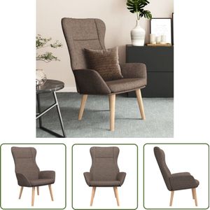 vidaXL Relaxstoel stof taupe - Stijlvol & Comfortabel Relaxstoel - Fauteuils - Loungestoel - Tuinstoel - Lounge Stoel