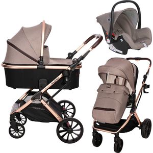 Lorelli Glory Pearl Beige 3-in-1 Kinderwagen incl. Comet Autostoel