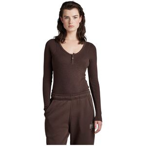 G-star - Henley Ultra Slim - Body T-shirt - Lange Mouwen