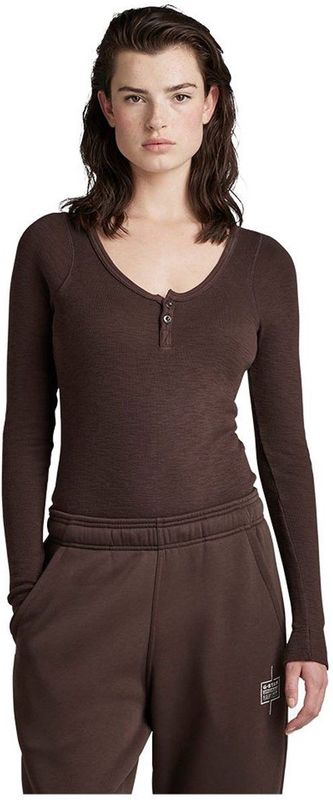 G-star - Henley Ultra Slim - Body T-shirt - Lange Mouwen