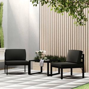 The Living Store Modulair Aluminium Tuinset - 60x60x38 cm - Antraciet