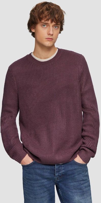 Gebreide Trui - Effen - Knitwear - Ronde Hals - Lange Mouw