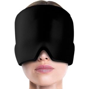 Oogmasker - Migraine Muts - Migraine Masker - Oogmasker koud - Hoofdpijn Masker - Hoofdpijnverlichting - Oogmasker gel - Gelkoelkap - Migraine - Elastische Koelkussen - Hoofdpijnreliefhoed - Geschikt voor hoofdpijn - stressverlichting - zwart