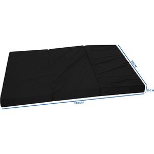 Viking Choice Opvouwbaar Logeermatras - Camping Matras - Reismatras - 80x200x10 cm - Zwart