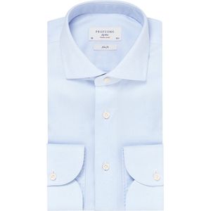 Profuomo slim fit heren overhemd, twill, blauw