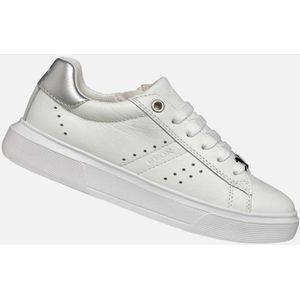 GEOX NETTUNO MEISJES Sneakers - WIT/ZILVER - Maat 34