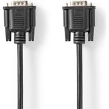 Nedis VGA-Kabel - VGA Male - VGA Male - Vernikkeld - Maximale resolutie: 1024x768 - 2.00 m - Rond - ABS - Zwart - Label