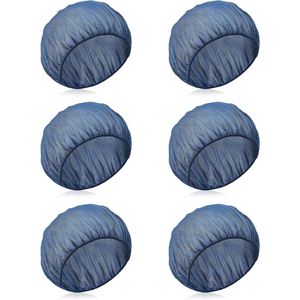 Ademende haarnetjes voor optimaal slaapcomfort - set van 6 - verstelbaar en zacht - nachtslaapmuts - droogkap - blauw