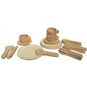 Egmont Toys Houten theeset naturel 21x15x6 cm
