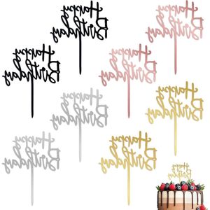 8 Stuks Gelukkige Verjaardag Cake Decoraties - Herbruikbare Acryl Cake Topper voor Verjaardag - Voor Meisjes, Jongens en Kinderen