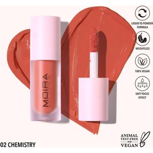 Moira Love Steady Liquid Blush 002 Chemistry