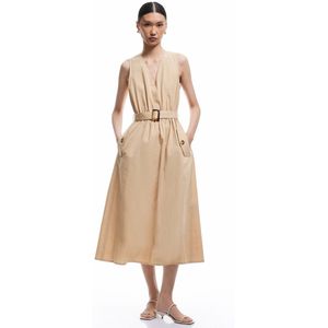 Midi-lengte Fit & Flare-jurk Midikleid