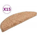 vidaXL - Trapmatten - 15 - st - 56x17x3 - cm - beige