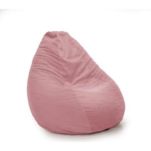 Drop & Sit - compacte zitzak - trendy rib (corduroy) - roze - 180L