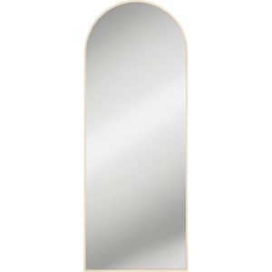 Grote Passpiegel Ovaal Beige - Metaal - Spiegel - Hangspiegel - Wandspiegel - 180x70 cm