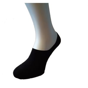 Footies - No-Show Sokjes - Kousenvoetjes - 4-Pack - Zwart - Maat 39/42