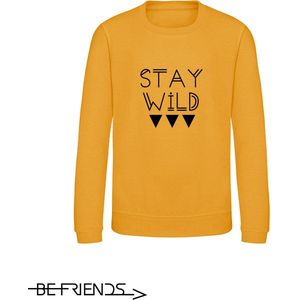 Be Friends Sweater - Stay wild - Vrouwen - Mosterd geel - Maat S