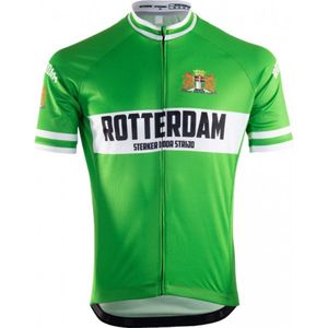 21Virages Rotterdam Sterker door Strijd fietsshirt korte mouwen retro heren Groen Wit-4XL