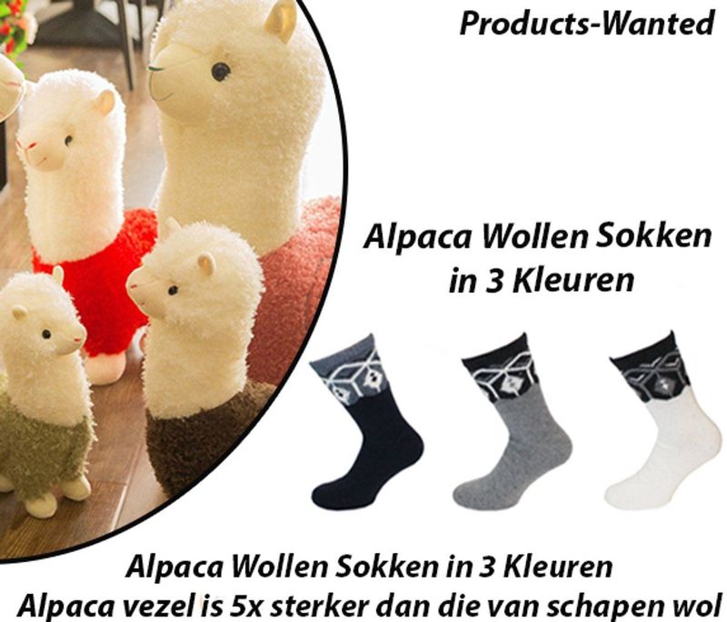 3-Paar Luxe Unisex Alpacasokken 39-42