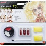 Halloween Complete horror zombie/vampier schmink set met bloedcapsules - Halloween verkleed accessoires
