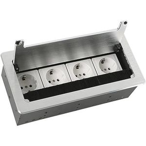 Multifunctioneel vloerstopcontact en multimedia-kabelbox voor inbouw of bureau - Veilig en energiezuinig