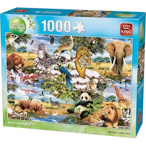 King Wild Animals Puzzel (1000 stukjes, Wilde dieren)