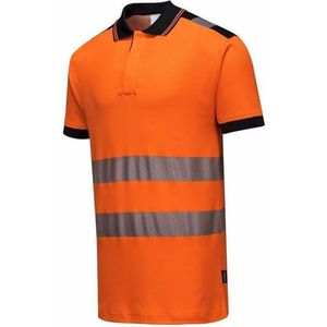 Portwest T180 - Hi-Vis Vision Poloshirt - Orange/Zwart - R Maat L
