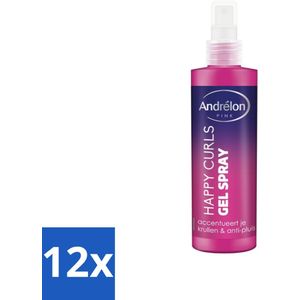 Andrélon - Pink - Happy Curls - Gel Spray - Voordeelverpakking - 12 stuks