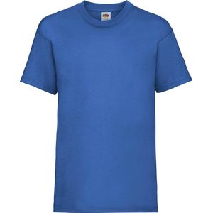 Fruit Of The Loom Kinder Unisex Valueweight T-shirt Korte Mouwen (2 stuks) (Royaal Blauw)