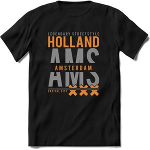 Amsterdam - Holland | TSK Original & vintage | T-Shirt Heren - Dames | Zilver - Goud | Perfect Cadeau Shirt | Grappige Spreuken - Zinnen - Teksten | Maat XXL