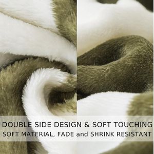 Plaid Dikke Fleece Deken 220x240 cm Groene raster Zacht en Warm Dubbele Beddeken en Flanellen Sofa Throw Dubbelzijdig Omkeerbaar