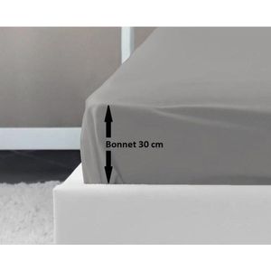 LOVELY HOME Hoeslaken 100% katoen 140x190x30 cm lichtgrijs