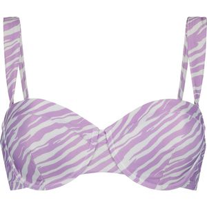 Hunkemöller Dames Badmode Voorgevormde beugel bikinitop Zebra - Paars - maat E85