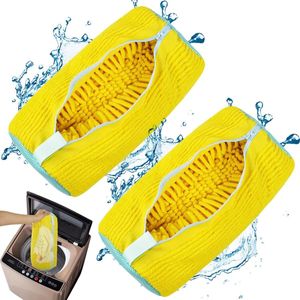 Shoe Cleaning Laundry Bag- 2 Stukken Washing Bag for Gym Shoes- Waszak Schoenen Wasmachine met Ritssluiting- Waszak voor Schoenen- kan Worden Hergebruikt Waszak voor Wasmachine Schoenen