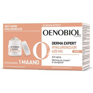 OENOBIOL Derma Expert Hyaluronzuur 420 mg - Anti-aging: werking op rimpels & stevigheid - Vitamine C, B3 en zink - Vorming van collageen