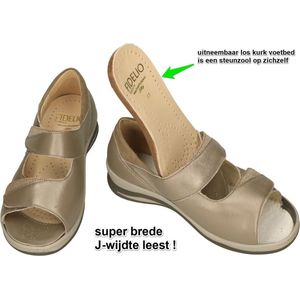 Fidelio Hallux -Dames - beige - sandalen - maat 42