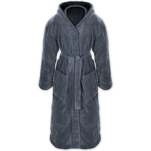 Knuffelige fleecebadjas met capuchon maat S-XXXL met Oeko-Tex Standard 100 flanelfleece