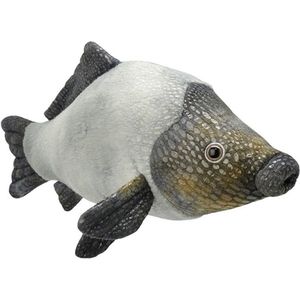 Pluche grijze karper vissen knuffel 32 cm - Karpers vissen knuffels - Speelgoed voor kinderen