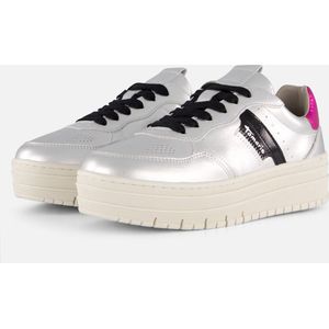 Tamaris Sneakers zilver Leer - Dames - Maat 40