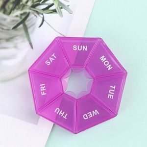 Gadgetpoint | Pillendoosje | Pillenbox | Opbergbakje | Ma-Zo | 7 dagen | Paars