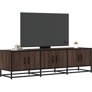vidaXL Tv-meubel - 150x35x41 cm - Bruin Eiken - Hout & Metaal Tv Meubel - Tv Kast - Houten Tv Meubel - Bruine Tv Kast - Eiken Kleur Tv Meubel