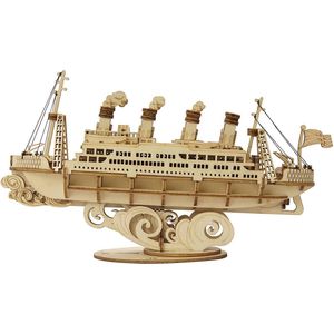 Bouwpakket Volwassenen - 3D Cruiseschip - Houten Schip - 145 Onderdelen - Luxe Modelbouw - Montage Speelgoed - DIY Puzzel - Boten