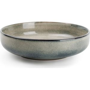 Salt & Pepper Diep bord Pastabord 22,5xH6cm groen/blauw Meridian (set van 2 stuks)