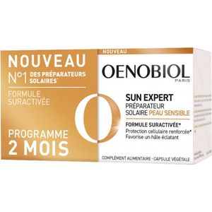 Oenobiol Sun Expert Zonpreparaat Voor de Gevoelige Huid 2 x 30 Capsules Pakje