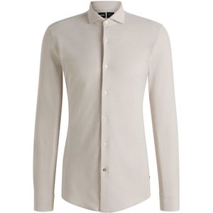 Boss - Overhemd - Beige - Katoen - Maat 39