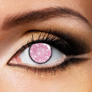 Partylens® kleurlenzen - Coral Pink - jaarlenzen met lenshouder -partylenzen