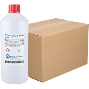 Azijnzuur 80% - Doos, 12x1 liter