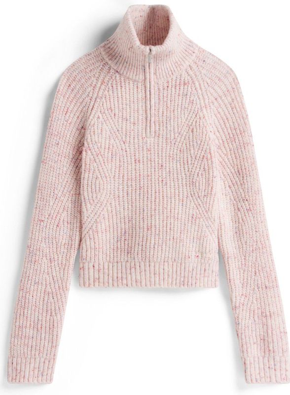 Tommy Jeans Trui Tjw Nep 1/4 Zip Sweater Dw0dw21686 Ybh Ancient White Dames Maat - XXS