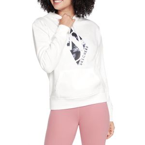 Skechers Magnolia Dreams damespulloverhoodie WHD72 wit/zilver