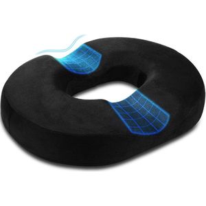 Goodivery ® - Stuitkussen - Donut-Zitkussen - Ergonomisch Kussen van Traagschuim voor Comfort - voor Langdurig Zitten